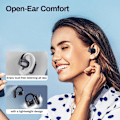 Miniatyrbilde 2 av 9: Åpne øre-hodetelefoner Bluetooth 5.3, True Wireless Open Ear Earbuds ENC Clear Talk med 16,2 mm dynamiske drivere 45 timer spilletid Trådløse ørepropper Langvarig Black