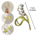 Miniatyrbilde 2 av 8: Hårklemme for kvinner Blomst 2 stk Store orkideer Sklisikker Sterk Metall Flerfarget Hold Hårklemme Orchids