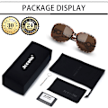 Miniatyrbild 5 av 5: Jackie Solglasögon Överdimensionerade Nyanser för Kvinnor Trendiga Stora Rektangulära Solglasögon UV-skydd Solglasögon tortoise Shell Brown