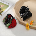 Miniatyrbillede 7 af 8: Hårklemme til kvinder og piger, 2 stk. Ubekymrede jordbær store skridsikre stærke sommerfuglehårklemmer glitrende hold hårkæbeklemmer Love