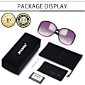 Miniatyrbild 6 av 6: Jackie Solglasögon Överdimensionerade Nyanser för Kvinnor Trendiga Stora Rektangulära Solglasögon UV-skydd Solglasögon gradient Purple