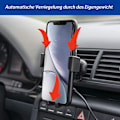 Miniatyrbillede 3 af 5: Trådløs biloplader, mobiltelefonoplader, mobiltelefonholder, trådløs oplader hvid