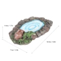 Miniatyrbillede 2 af 5: Eventyrhave Sten Dam 6,5 tommer Lang Håndmalet Livagtig Holdbar Harpiks Miniature Dam til Hus Udendørs Dekoration