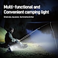 Miniatyrbillede 7 af 8: 2000LM Dæmpbare LED Solar Campinglamper - Magnetisk IP67 Vandtæt 5 Tilstande & Stativ til Indendørs Udendørs Brug Black