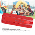 Pikkukuva 4 / 5: Bluetooth-kaiutin, punainen, langaton, kannettava, kompakti, USB-lataus, woofer-kaiutin kotiin ja ulkotiloihin