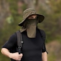 Miniatyrbillede 5 af 7: Solhatte til mænd og kvinder fiskehat UPF 50+ åndbar bredskygget sommer UV-beskyttelseshat Army Green
