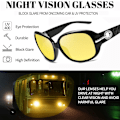 Miniatyrbild 5 av 6: Jackie solglasögon överdimensionerade nyanser för kvinnor trendiga stora rektangulära solglasögon UV-skydd solglasögon Black & Yellow