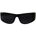 Miniatyrbillede 3 af 3: Super Mørke Linser Sorte Solbriller | Biker Stil Rider | Wrap Around Stel Zy