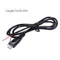 Miniatyrbild 2 av 5: USB C Hane till 2-Pin Strömförlängningskabel Typ C Öppen Ände Pigtail Sladd 5V 3A 1m
