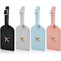 Miniatyrbilde 1 av 5: stk bagasjelapper, PU-skinn bagasjelapp med justerbar stropp, koffertlapper, bagasjelapper med personvernbeskyttelse, bagasjelapper (4 farger){HH}