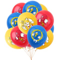 Miniatyrbild 5 av 5: Sonic Födelsedagstema Festdekoration Tecknad Dra Flagga Insats Ballongset D