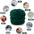 Miniatyrbild 4 av 5: Stickgarn 4x Stickgarn för Virkning, Mjukt Chunky Garn för Garnprojekt dark green