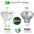 Miniatyrbillede 5 af 5: LED spotlight pærer varm hvid 5w 3000k gu10 10-pak