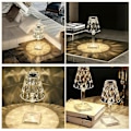 Miniatyrbilde 5 av 5: 3-farget diamantbordlampe krystall LED-bar bordlampe oppladbar berøringssensor dimbar nattbordslampe for (fotofarge) -AD10--O-