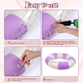 Miniatyrbilde 5 av 5: Oppblåsbar badering for voksne, badering poolbøye, retrostripet PVC oppblåsbar bøye poolbøye Pink