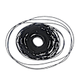 Miniatyrbild 1 av 5: 100 st/förpackning Fyrkantiga drivremmar i gummi för reparation av kassettbandspelare -AD10--O-