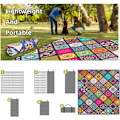 Miniatyrbillede 4 af 5: Vandtætte Picnic Tæpper Foldbare & Bærbare 203x203 cm Boho Picnic Måtte til Udendørs Brug, Stort Vaskbart Picnic Tæppe til Rejser og Camping-AD10--O-