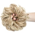 Miniatyrbild 2 av 5: Damperuker för slarvig knut, syntetiska hårband för flickor, knutförlängningar, uppsatt frisyr, hästsvans, smutsig blond - AD10 - O