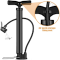 Pikkukuva 4 / 5: Polkupyörän pumppu, [120PSI Nopea täyttö] Diyife Kannettava jalkapumppu Ergonominen Anti-vuoto Pyörän Ilmapumppu-AD10--O-