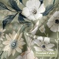 Miniatyrbild 3 av 4: Grön Blommig Duschdraperi, Sommarväxtblad Tyg Duschdraperier för Chic Elegant Badrumsinredning, Modern Ab-AD10--O-