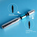 Miniatyrbilde 5 av 5: 2 i 1 Vibely Mascara 5x Lengre Vannfast Sminke For Naturlig Forlengelse Og Fortykning Ingen Klumping 4d Silkefiber Mascara