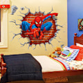 Miniatyrbilde 4 av 5: 3D Spiderman veggklistremerke Barneromsdekorasjon