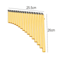 Miniatyrbild 2 av 5: Flöjt 18 rör Panflöjt Musikinstrument Väska för Nybörjare yellow