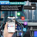 Miniatyrbillede 3 af 5: Dashcam, WiFi FHD 1080P Dash Cam til Biler, Mini Bilkamera, Front Dash Cam med Gratis 64GB SD-kort, 160° Bred Vinkel, Nattesyn