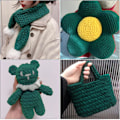 Miniatyrbild 3 av 5: Stickgarn 4x Stickgarn för Virkning, Mjukt Chunky Garn för Garnprojekt dark green