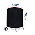 Miniatyrbillede 2 af 5: INF Rundt grilldæksel / grillovertræk Sort 58x77 cm Sort -AD11--O-