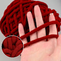 Miniatyrbild 2 av 5: Stickgarn 4x Stickgarn för Virkning, Mjukt Chunky Garn för Garnprojekt wine red