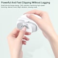 Miniatyrbild 3 av 5: Elektrisk nagelklippare, professionell elektrisk nagelfil, sladdlös automatisk nagelklippare med LED-ljus-AD10--O-