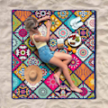 Miniatyrbillede 2 af 5: Vandtætte Picnic Tæpper Foldbare & Bærbare 203x203 cm Boho Picnic Måtte til Udendørs Brug, Stort Vaskbart Picnic Tæppe til Rejser og Camping-AD10--O-