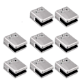 Miniatyrbillede 1 af 4: Glasklemme, 8-pak rustfrit stål firkantet klemme 6-8 mm glasklemme klemmemontering flad bagside-WELLNGS-AD10--O-