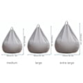Pikkukuva 4 / 5: Uusi Extra Suuri Beanbag-tuoli Sohvapeite Sisätiloihin Lazy Lounger Aikuisten ja Lasten Kampanjahinta Harmaa Gray 100 * 120cm