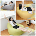 Miniatyrbild 5 av 5: Ny extra stor sittsäcksstol Soffa Cover inomhus Lazy Lounger För Vuxna Barn Kampanjpris Brun Brown 80 * 90cm