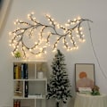 Miniatyrbilde 2 av 3: LED Lys Tre, Innendørs Veggdekorasjon Tre Vinlys 144 LED Lys Juledekorasjon Soverom Hjem Varm Hvit (USB){HONGDE}