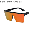 Miniatyrbillede 1 af 4: Nye stilfulde dammesolbriller i firkantet, overdimensioneret design - luksuriøse black+orange