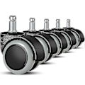 Miniatyrbilde 1 av 5: 5-pakning kontorstolhjul 11 mm / 22 mm Erstatningshjul for harde gulv for gamingstoler, dreiestoler, Pr{HH}