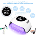 Miniatyrbilde 2 av 4: LED neglelakk lampe, for gelnegler Rasktørkende tørker med 57 lamper 4 timer Profesjonell UV-lampe 220w[GKS]