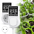 Miniatyrbilde 4 av 5: 1 stk Termostatuttak med sensor, digital temperaturregulatoruttak, vanntett temperaturbryter EU-kontakt