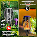 Miniatyrbillede 4 af 5: 6-pak udendørs solcellelamper, udendørs solcellelamper med realistisk dynamisk flamme - solcellelamper til interiør, stier [Energiklasse G]-AD10--O-