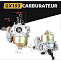 Pikkukuva 5 / 5: Gx160 Kaasutin Sopii Honda Gx200 Gx160 Moottoriin {HONGDE}