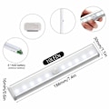 Miniatyrbild 4 av 5: Set med 3 LED-rörelsesensorlampor för inomhusbruk, garderobslampa 10 LED-AD10--O-