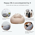 Miniatyrbild 5 av 5: Ny extra stor sittsäcksstol Soffa Cover inomhus Lazy Lounger För Vuxna Barn Kampanjpris Grön Green 80 * 90cm