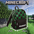 Miniatyrbillede 5 af 5: Rygsæk, Børn, Voksne, Creeper Gamer Skoletaske, Gaming, Sort, One Size-po-