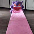 Miniatyrbild 1 av 4: Tecknad Gengar Tunga Sovande Pat Sovkudde, Dubbel Användning Filt för Tupplur-AD10--O-