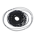 Miniatyrbild 3 av 5: 100 st/förpackning Fyrkantiga drivremmar i gummi för reparation av kassettbandspelare -AD10--O-