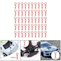 Miniatyrbild 4 av 5: 1/2/3/5 RC Body Shell Clips R Shape för 1/10 RC racingbil red length 24mm 1Set