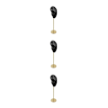 Miniatyrbild 3 av 5: 1/2/3 Örhänge Display Stand Human Ear Model Stud Holder Showcase Left Ear Black Height: 18cm 3Set